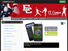 Tablet Screenshot of elcampolittleleague.com